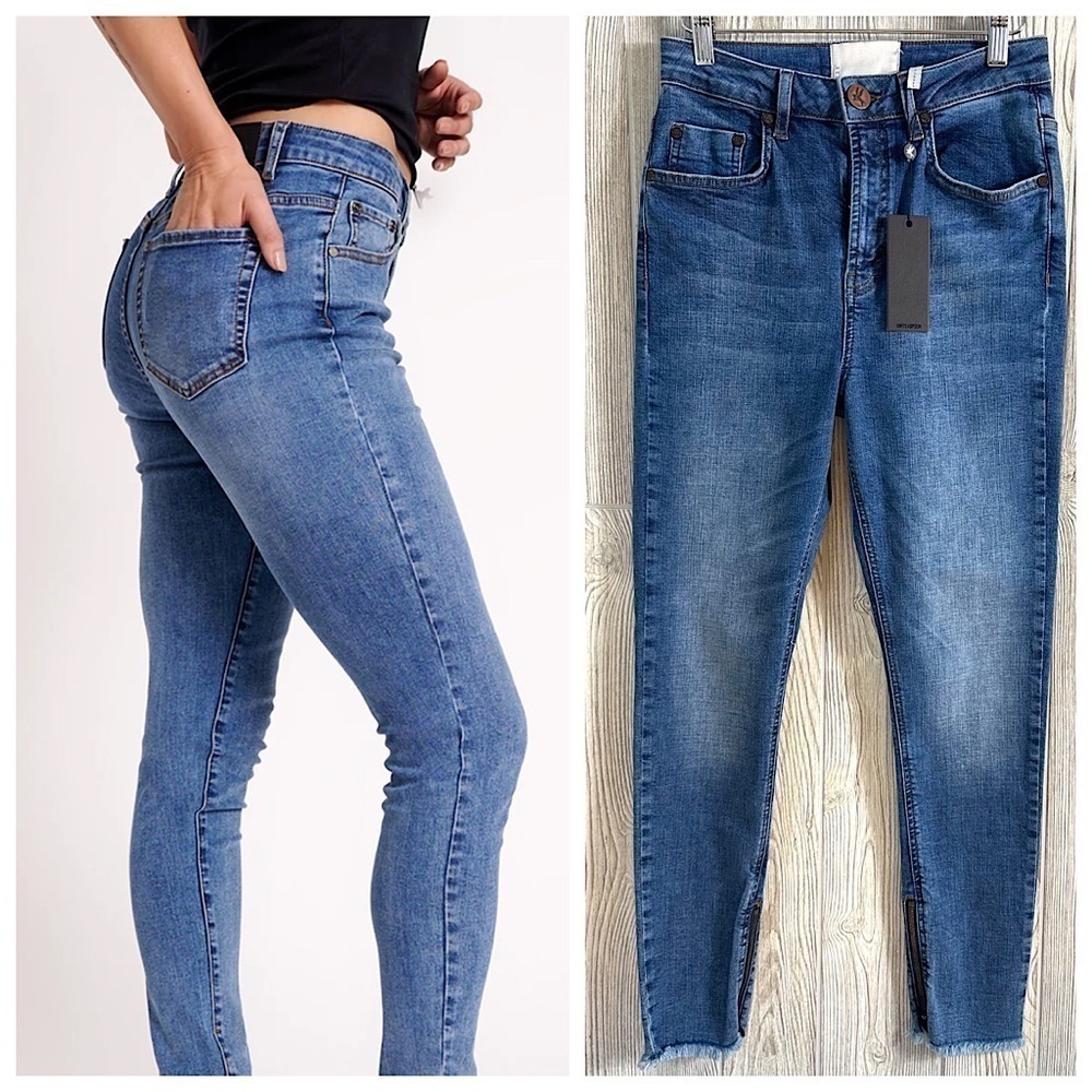 NEW! LUXURY ONE TEASPOON SUPER HIGH WAIST FREEBIRDS ll JEANS Size 26 Cali Blue